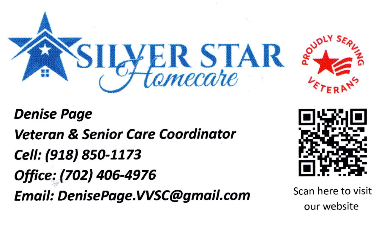 Silver Star Homecare card front